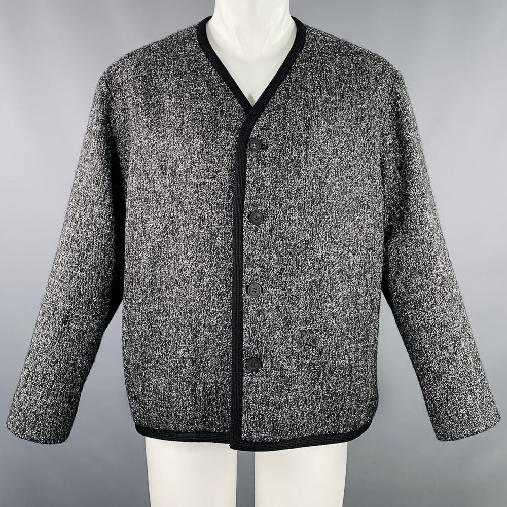 LE17SEPTEMBRE Size 36 Grey Black White Tweed Wool Blend Jacket
